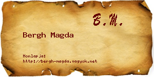 Bergh Magda névjegykártya